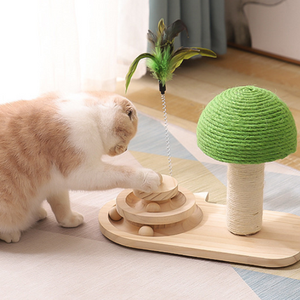 Pet Cat Tree Toys Cat Scratch Post Pet Furniture Scratching Post Cats Claw Scratcher Double Sisal Balls Cat Accessories