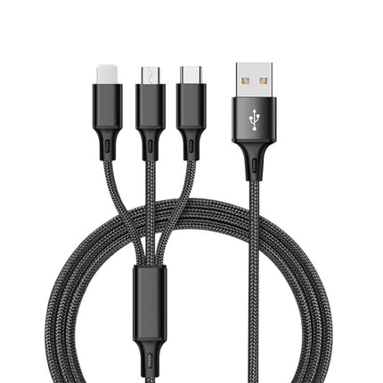 3 In 1 USB Cable For I-Phone XS Max XR X 8 7 Charging Charger Micro USB Cable For Android USB Type-C Mobile Phone Cables