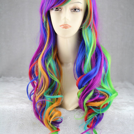 Colorful rainbow gradient hairstyle