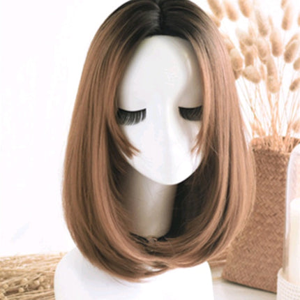 Short Straight hair fashion realistic wig