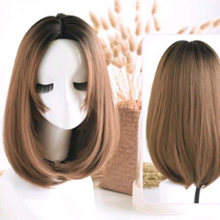 Short Straight hair fashion realistic wig