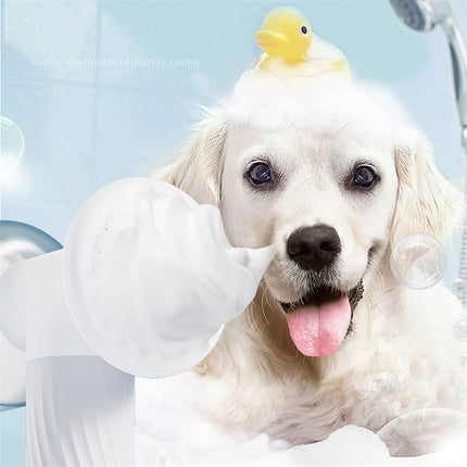 Automatic Foaming Dog Cat Bath Brush Dog Shampoo Brush With Soap Dispenser Electric Pet Grooming Massage Brush Scrubber Comb For Dog Cat