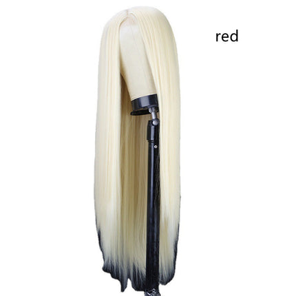 Long Straight Hair Wig Natural Temperament Non-marking Chemical Fiber