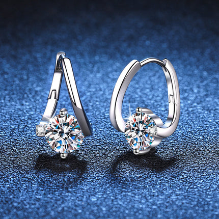 S925 Silver Moissanite Luxury Earrings