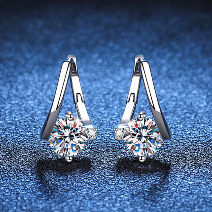 S925 Silver Moissanite Luxury Earrings