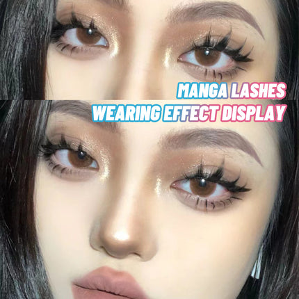 5 Pairs Manga Lashes New Arrival Anime Cosplay Natural Wispy Makeup Artificial False Eyelashes