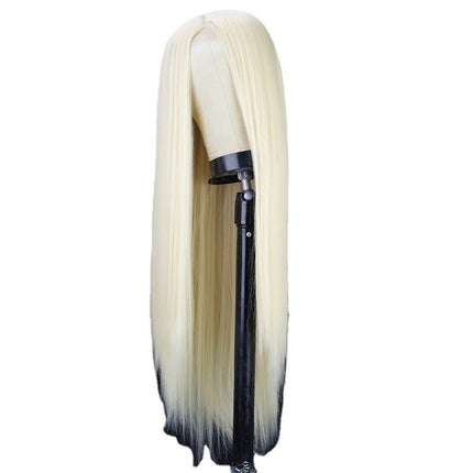 Long Straight Hair Wig Natural Temperament Non-marking Chemical Fiber