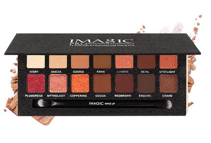 Cool And Warm Collection With 14 Color Eye Shadow To Brighten Complexion And Make-up Eye Shadow.