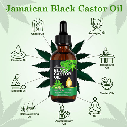 Black Castor Massage Oil Hair Care Essential Oil