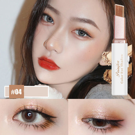 Lazy Eyeshadow Stick Stereo Gradient Shimmer Double Color Eye Shadow Pen Waterproof Easy To Wear Eyeshadow