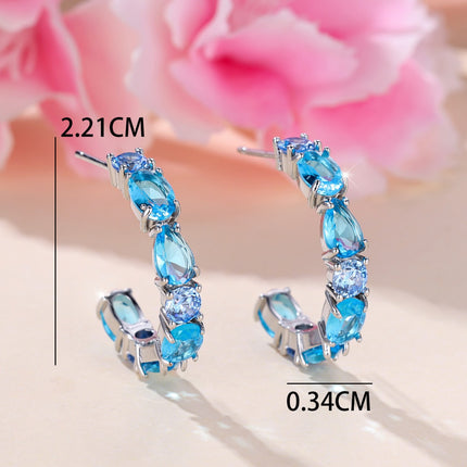 Light Luxury Advanced Sense Ear Ring C Font Geometric Trendy Earrings