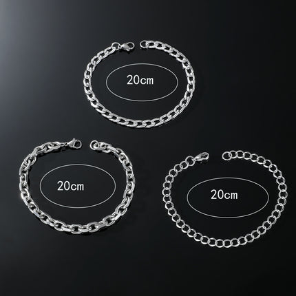 Simple Stainless Steel sunflower Three-piece Bracelet