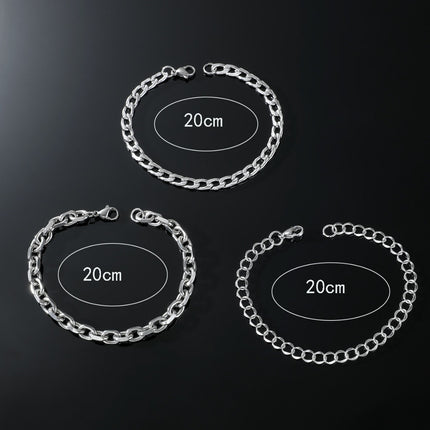 Simple Stainless Steel sunflower Three-piece Bracelet