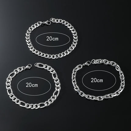 Simple Stainless Steel sunflower Three-piece Bracelet