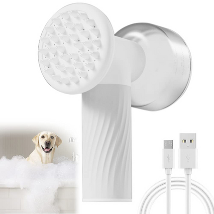 Automatic Foaming Dog Cat Bath Brush Dog Shampoo Brush With Soap Dispenser Electric Pet Grooming Massage Brush Scrubber Comb For Dog Cat