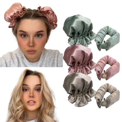 New Heatless Curl Stick With Cloth Cover Cute Ball Head Hair Curler