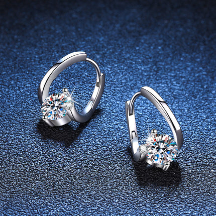 S925 Silver Moissanite Luxury Earrings