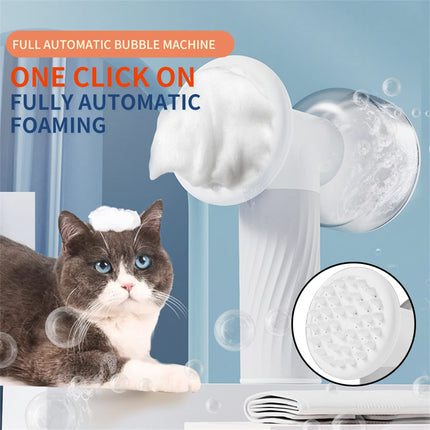 Automatic Foaming Dog Cat Bath Brush Dog Shampoo Brush With Soap Dispenser Electric Pet Grooming Massage Brush Scrubber Comb For Dog Cat