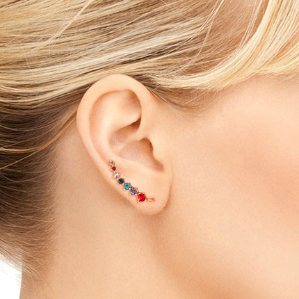 Simple Fashion Color Zircon Ear Hanging