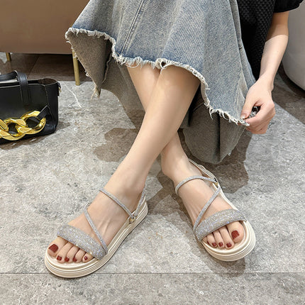 Women's Summer Fairy Style Rhinestone Two-way Sandals