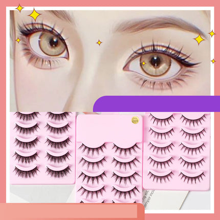 5 Pairs Manga Lashes New Arrival Anime Cosplay Natural Wispy Makeup Artificial False Eyelashes