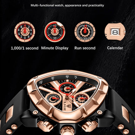 Polygon Men's Multi-waterproof Luminous Calendar Watch