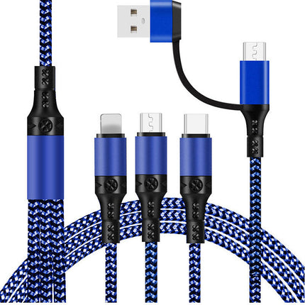 Fast Charging Five-in-one Data Cable, One For Three Charging Cables