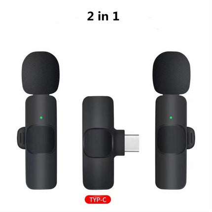 Lavalier Mini Microphone Wireless Audio Video Recording With Phone Charging  Wireless Microphone Broadcast Lapel Microphones Handheld Microphone Live Streaming